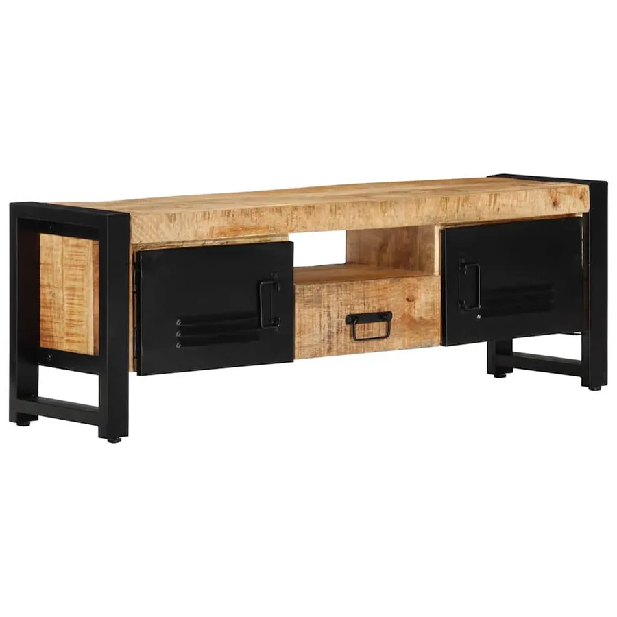 Meuble TV 120x30x40 cm Bois massif de manguier