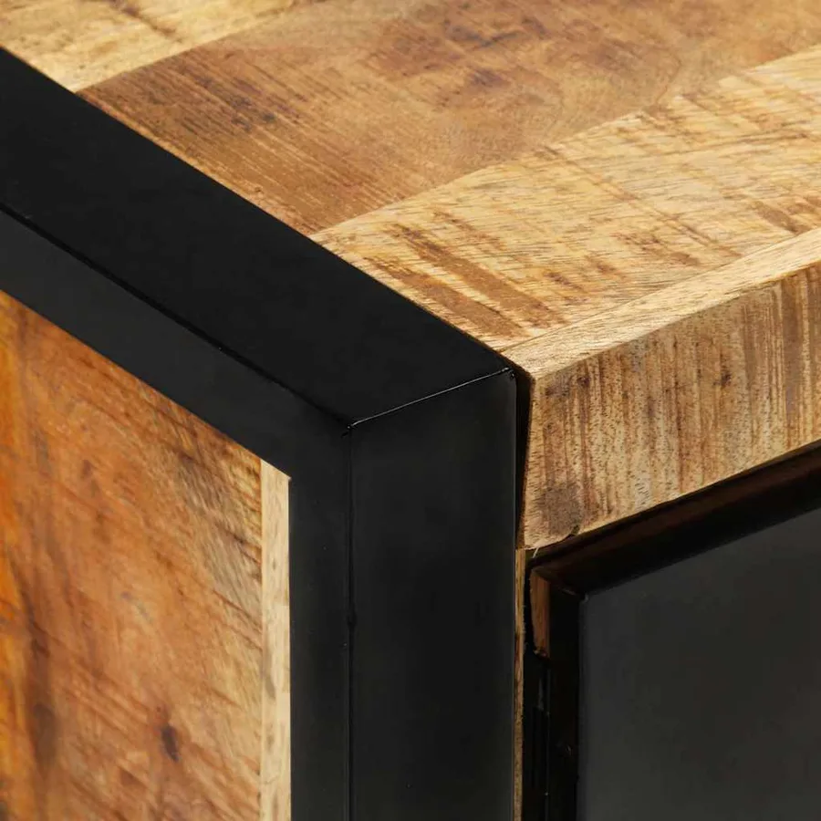 Meuble TV 120x30x40 cm Bois massif de manguier - 6
