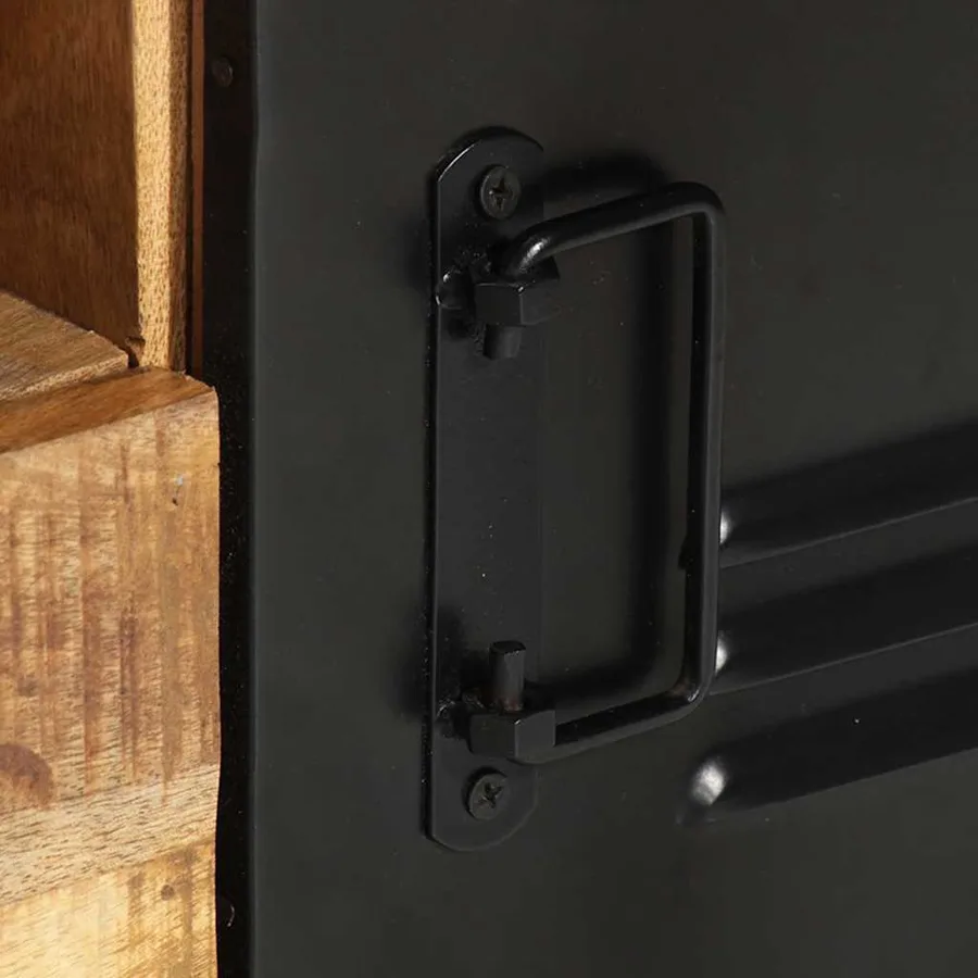 Meuble TV 120x30x40 cm Bois massif de manguier - 7