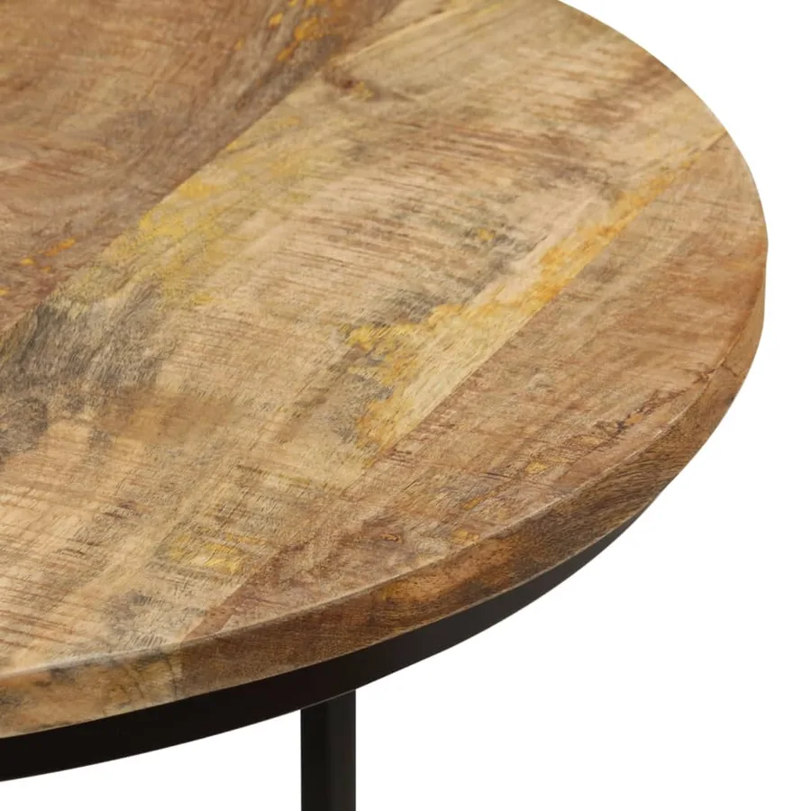Tables gigognes 2 pcs Bois de manguier brut - 5