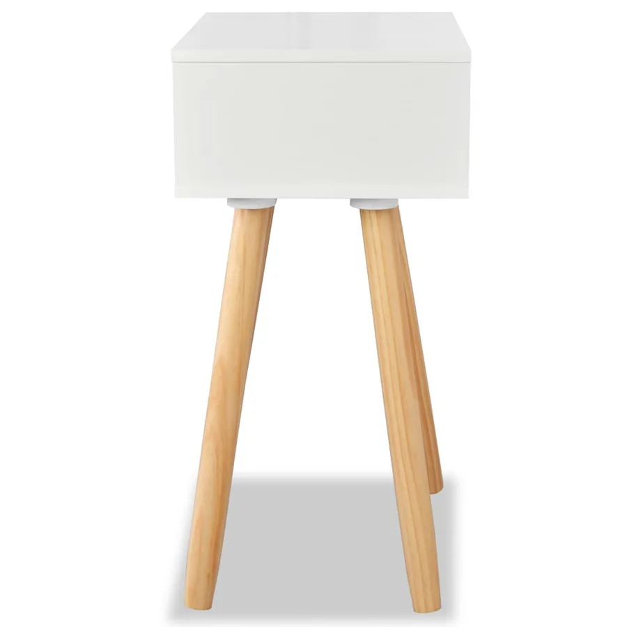 Table de chevet 2 pcs Bois de pin massif 40 x 30 x 61 cm Blanc - 6
