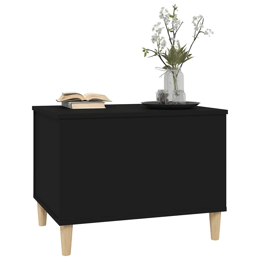 Table basse Noir 60x44,5x45 cm Bois d'ingénierie - 7