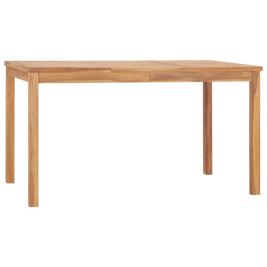 Ensemble de salle à manger de jardin 5 pièces 140 x 80 cm en bois de teck massif - 10