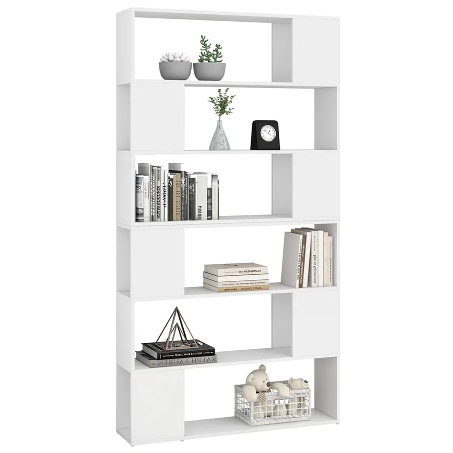 Bibliothèque/Séparateur de pièce Blanc 100x24x188 cm - 4