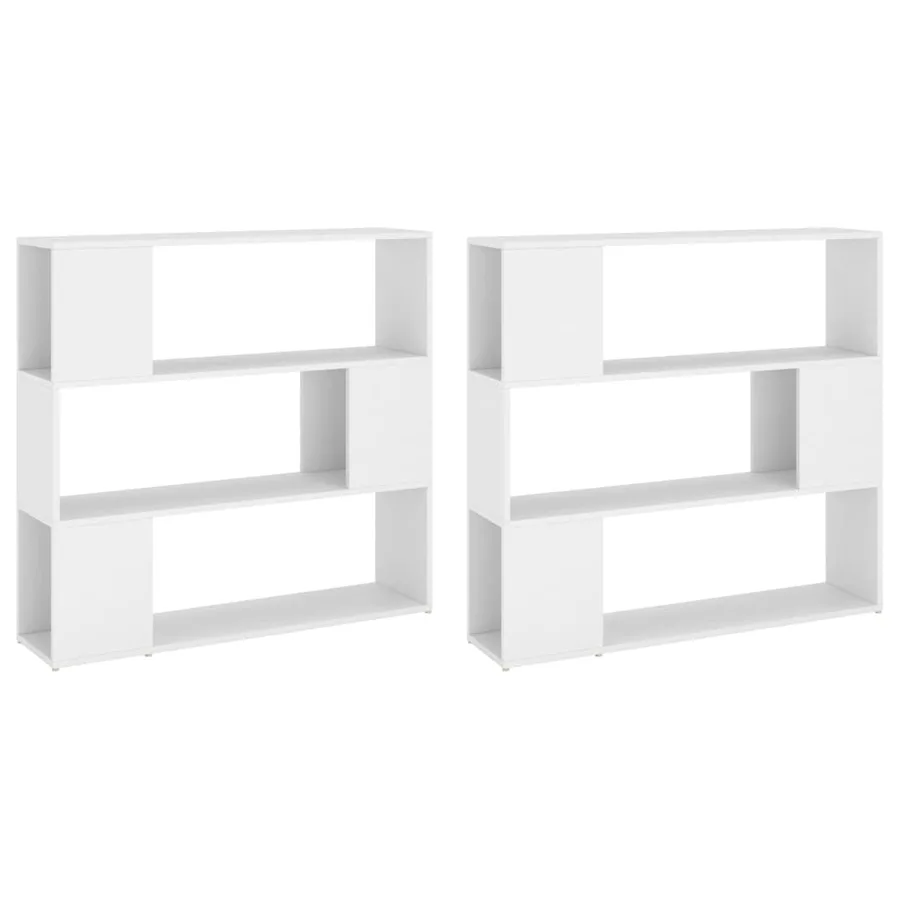 Bibliothèque/Séparateur de pièce Blanc 100x24x188 cm - 7