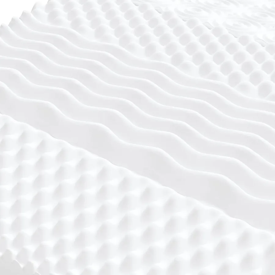Matelas en mousse 2 pcs blanc 90x200 cm 7 zones dureté 20 ILD - 6