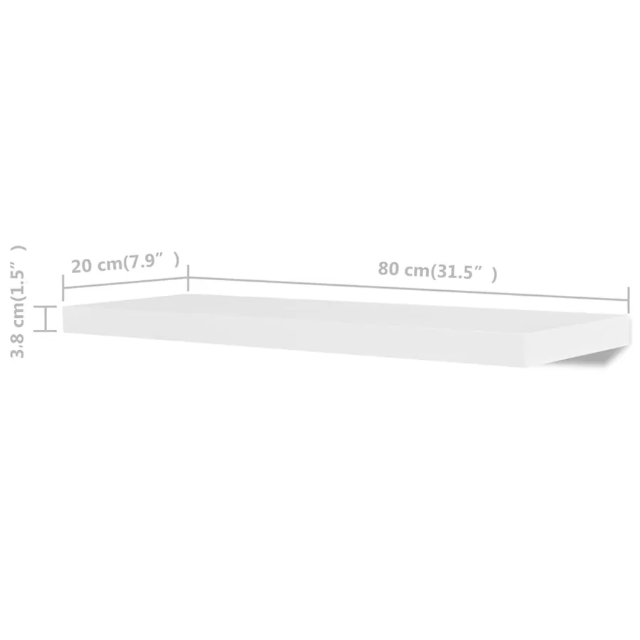 Étagères murales 4 pcs Blanc 80 cm - 5