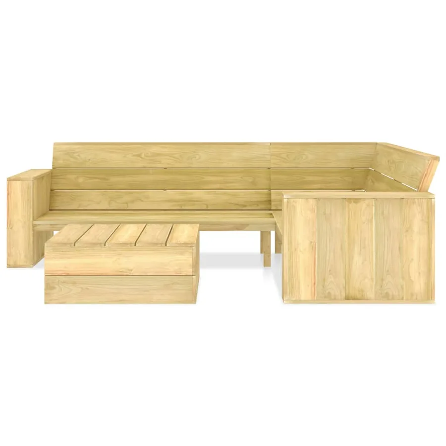 Salon de jardin 2 pcs Bois de pin imprégné - 2