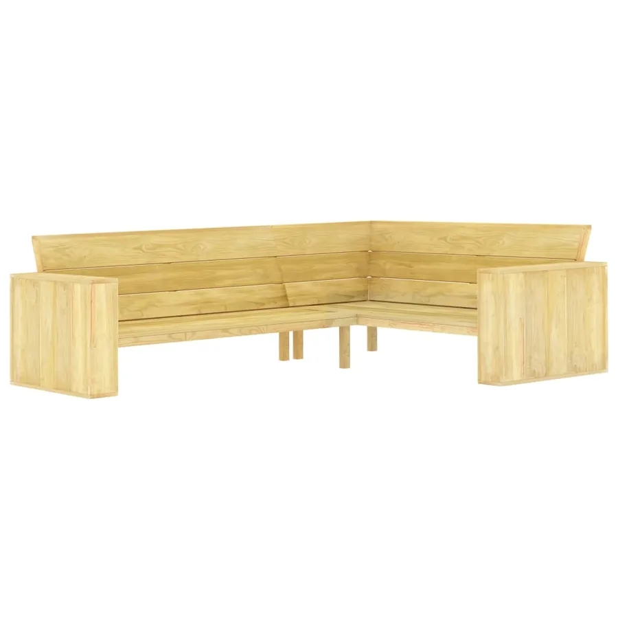 Salon de jardin 2 pcs Bois de pin imprégné - 3