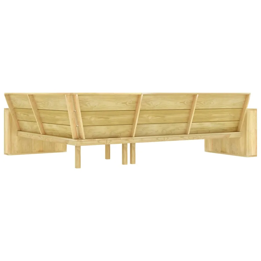 Salon de jardin 2 pcs Bois de pin imprégné - 6