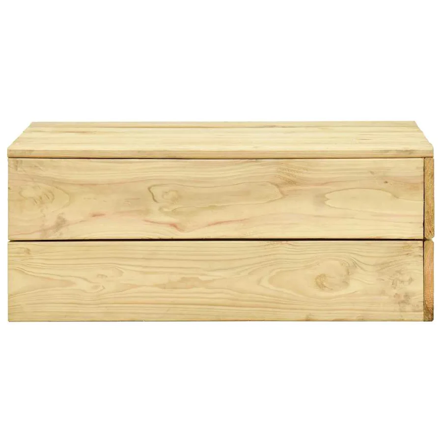 Salon de jardin 2 pcs Bois de pin imprégné - 8