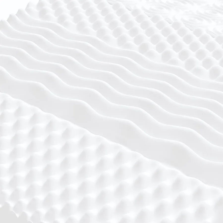 Matelas en mousse 2 pcs blanc 90x190 cm 7 zones dureté 20 ILD - 6