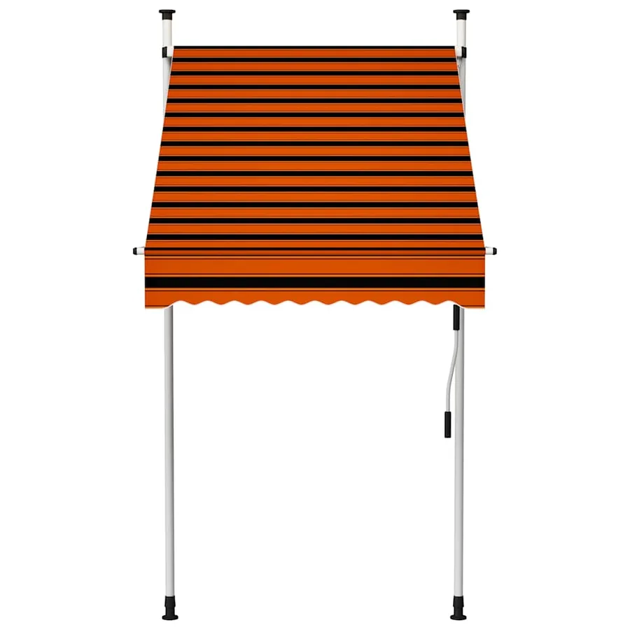 Auvent manuel rétractable 100 cm Orange et marron - 2