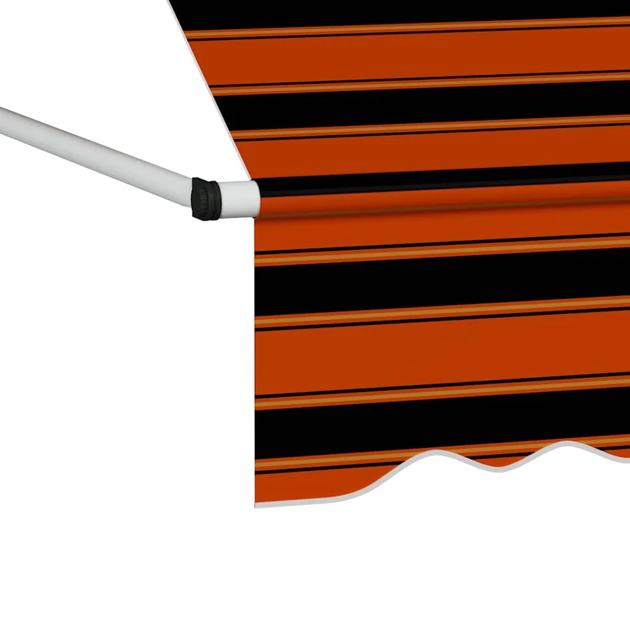 Auvent manuel rétractable 100 cm Orange et marron - 4