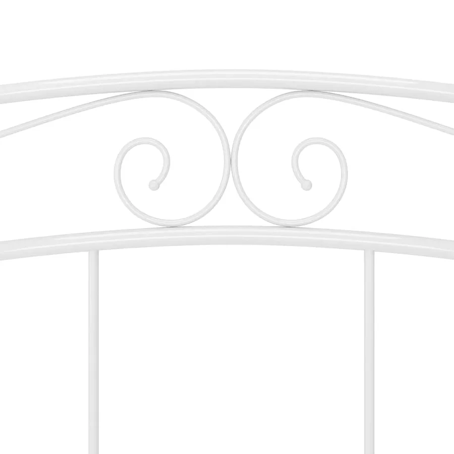 Cadre de lit sans matelas blanc métal 140x200 cm - 7