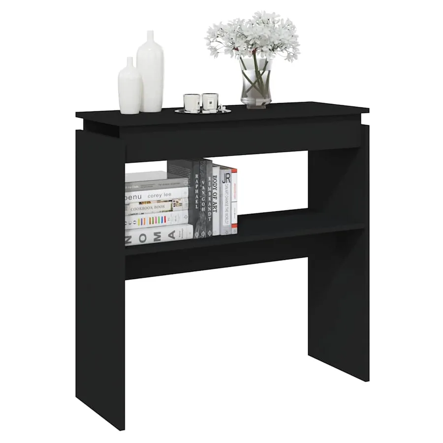 Table console Noir 80x30x80 cm Aggloméré - 5
