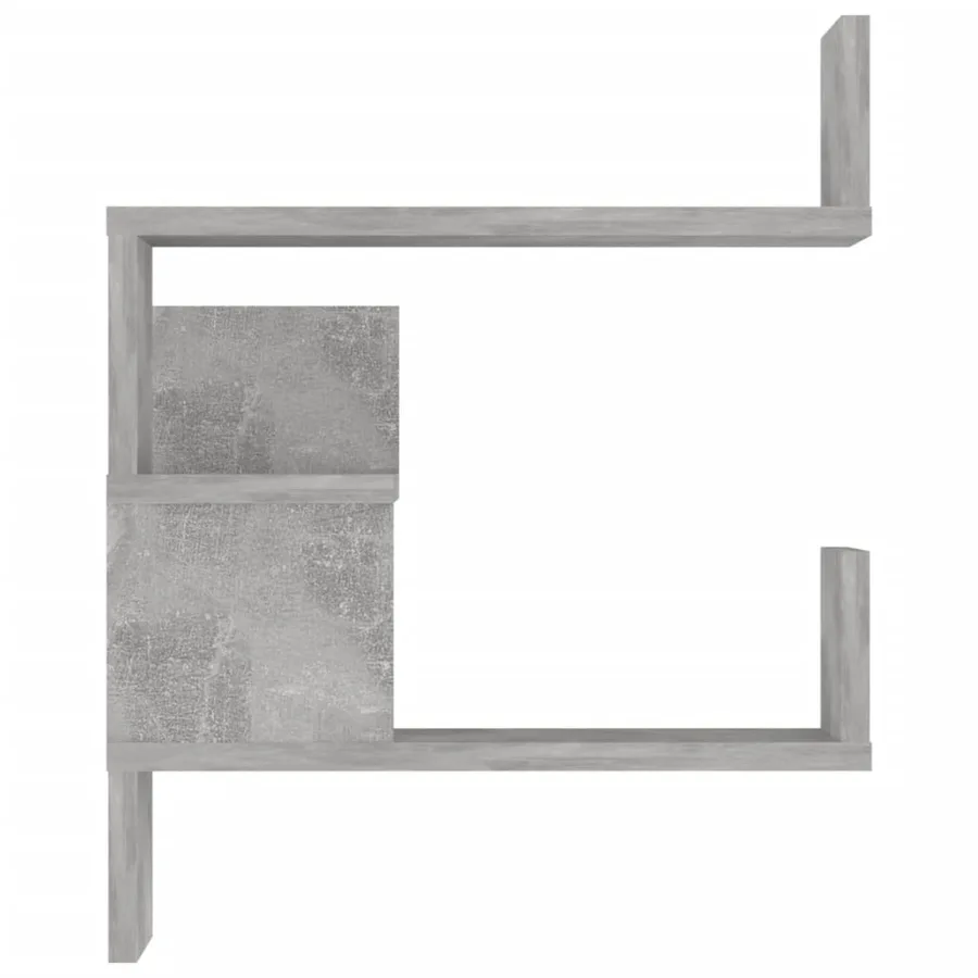 Étagères murales d'angle 2 pcs Gris béton Bois d’ingénierie - 5