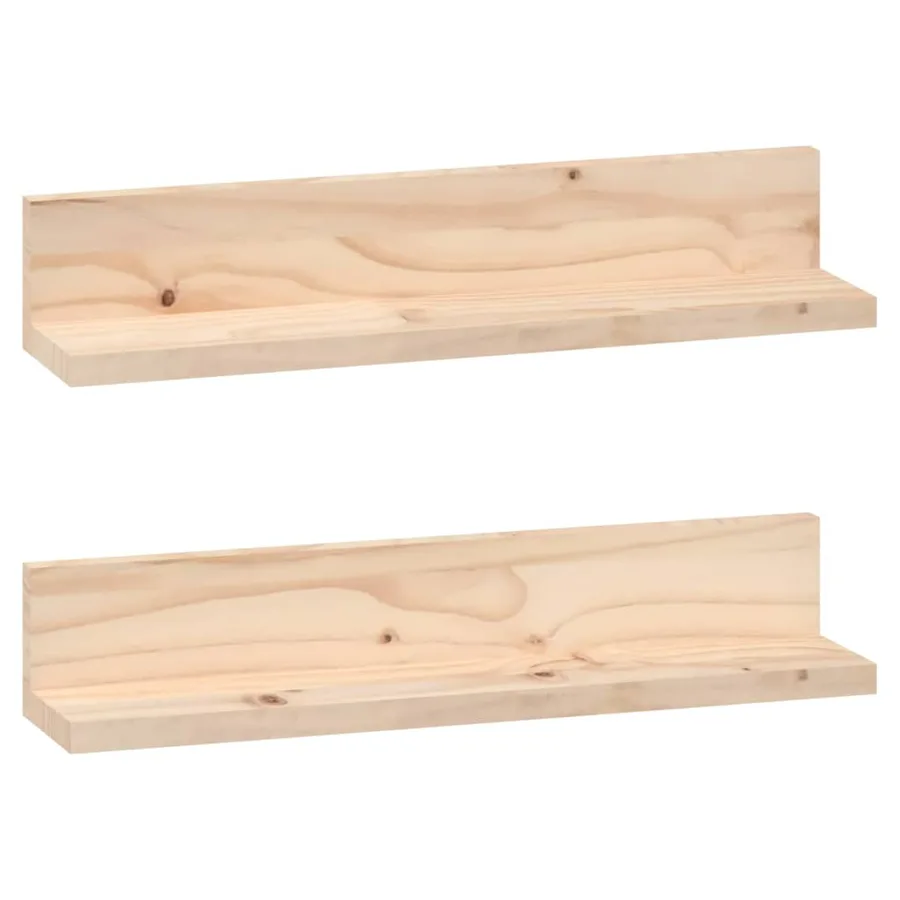 Étagères murales 2 pcs 50x11x9 cm Bois de pin massif - 2