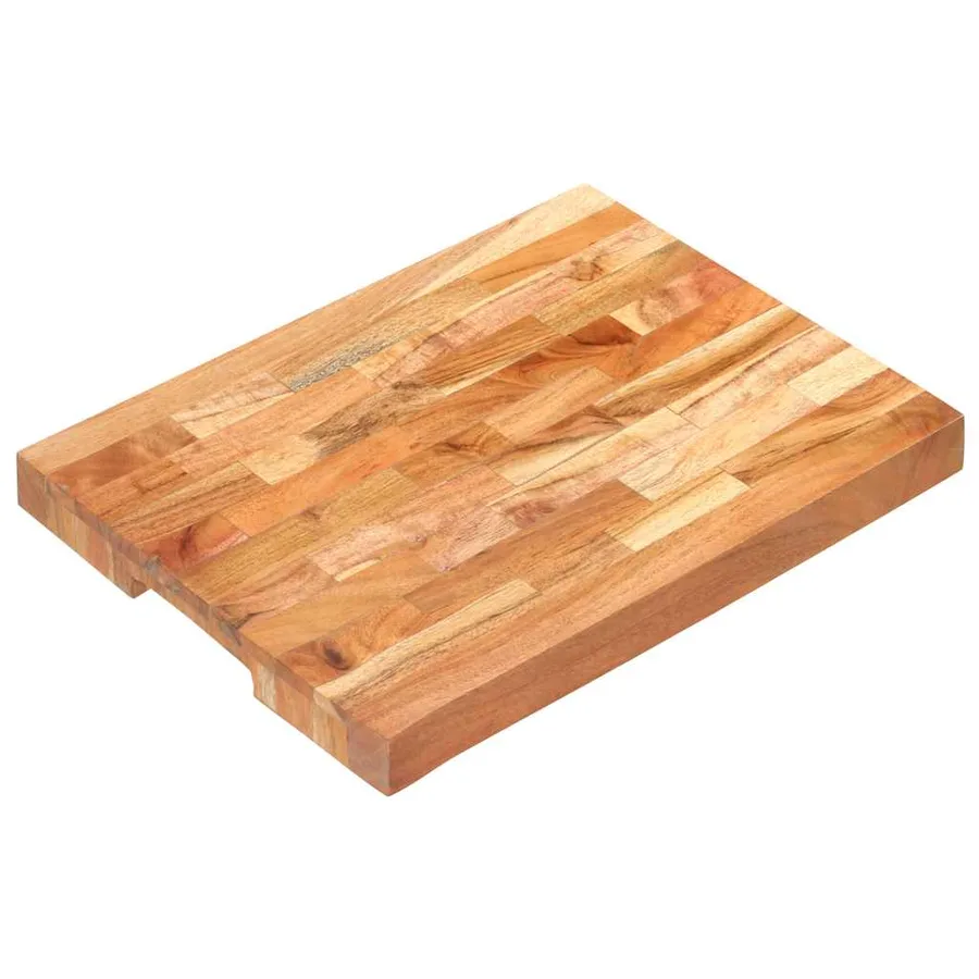 Planche à découper 40x30x4 cm Bois d'acacia massif - 10