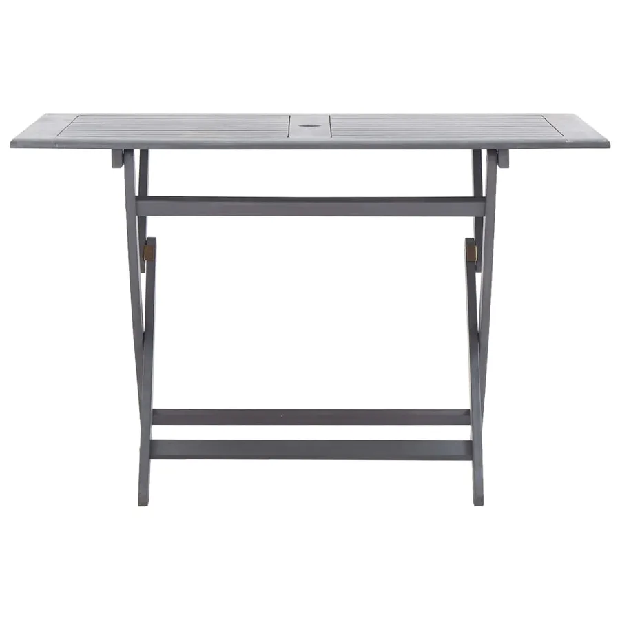 Ensemble à manger de jardin 7 pcs Bois d'acacia massif Gris - 3
