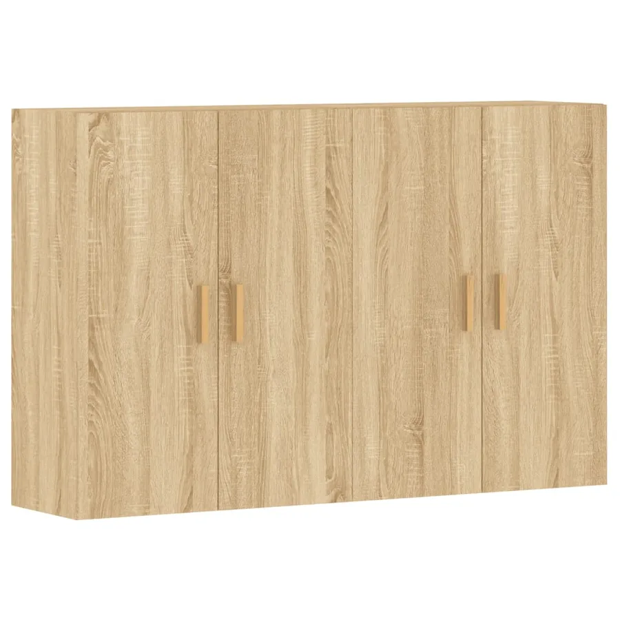 Armoires murales 2 pcs chêne sonoma bois d'ingénierie - 2