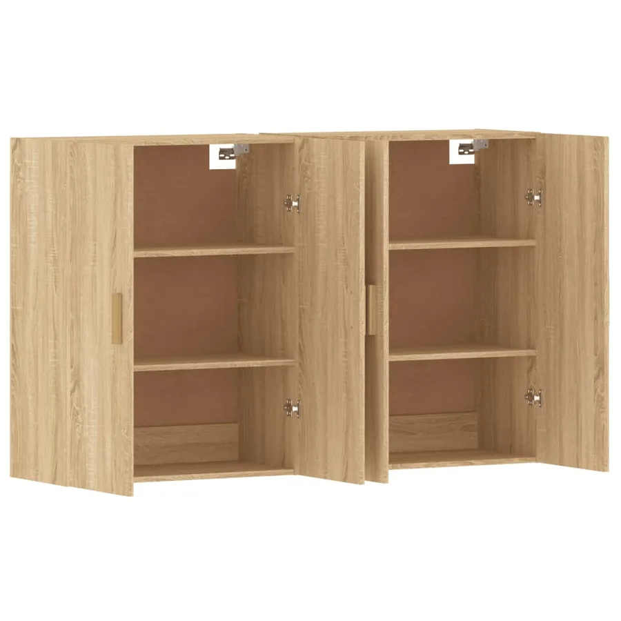 Armoires murales 2 pcs chêne sonoma bois d'ingénierie - 5