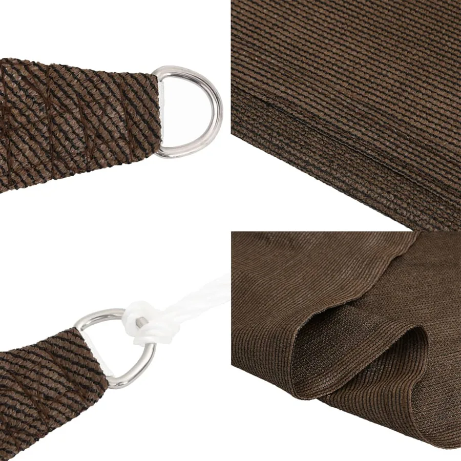 Voile d'ombrage 160 g/m² Marron 4/5x3 m PEHD - 7