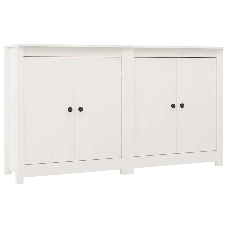 Buffets 2 pcs blanc 70x35x80 cm bois massif de pin - 2