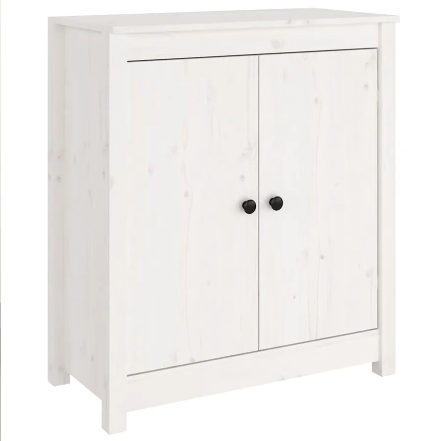 Buffets 2 pcs blanc 70x35x80 cm bois massif de pin - 4