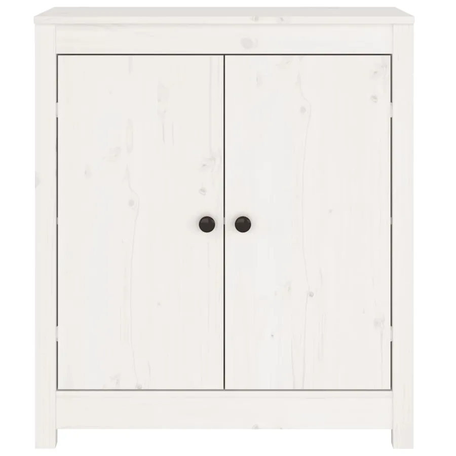 Buffets 2 pcs blanc 70x35x80 cm bois massif de pin - 5
