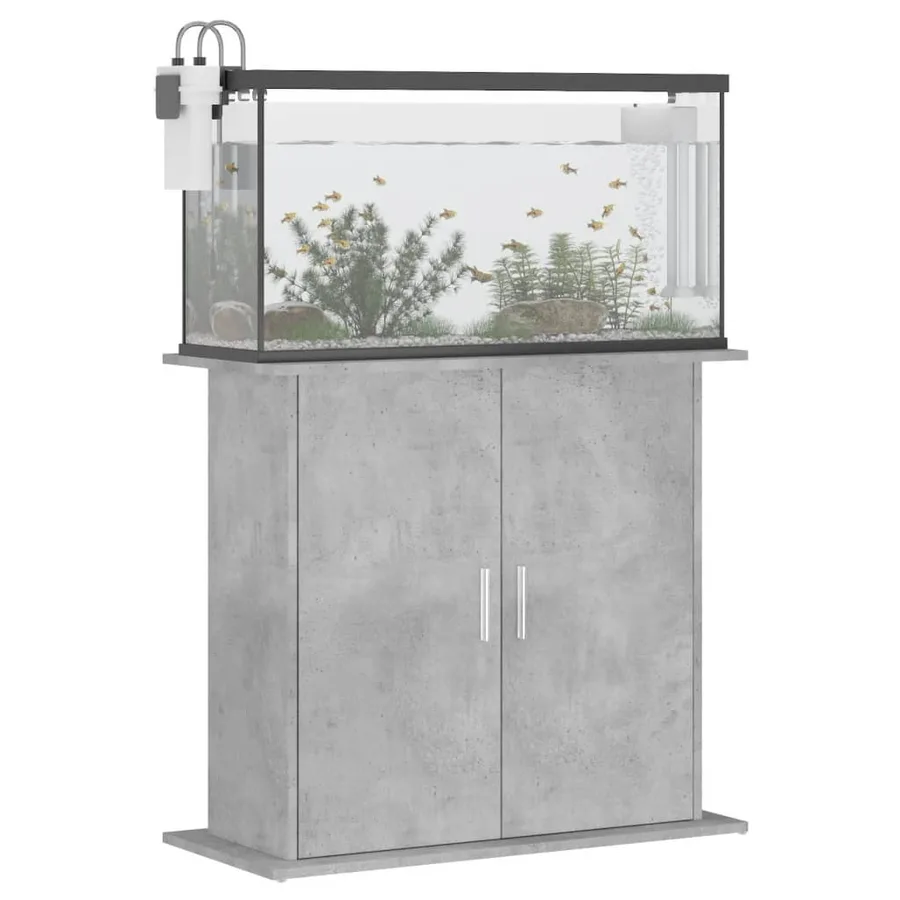 Support d'aquarium en béton gris 81 x 36 x 73 cm Bois d'ingénierie - 3