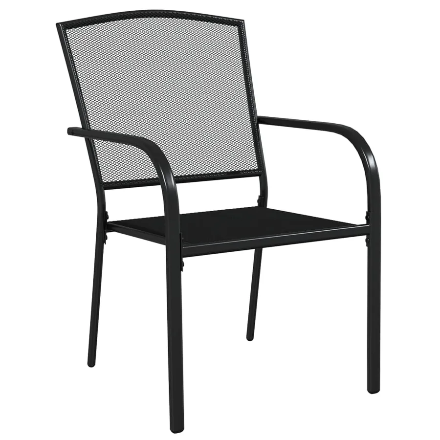 Ensemble à manger de jardin 3 pcs anthracite acier - 5
