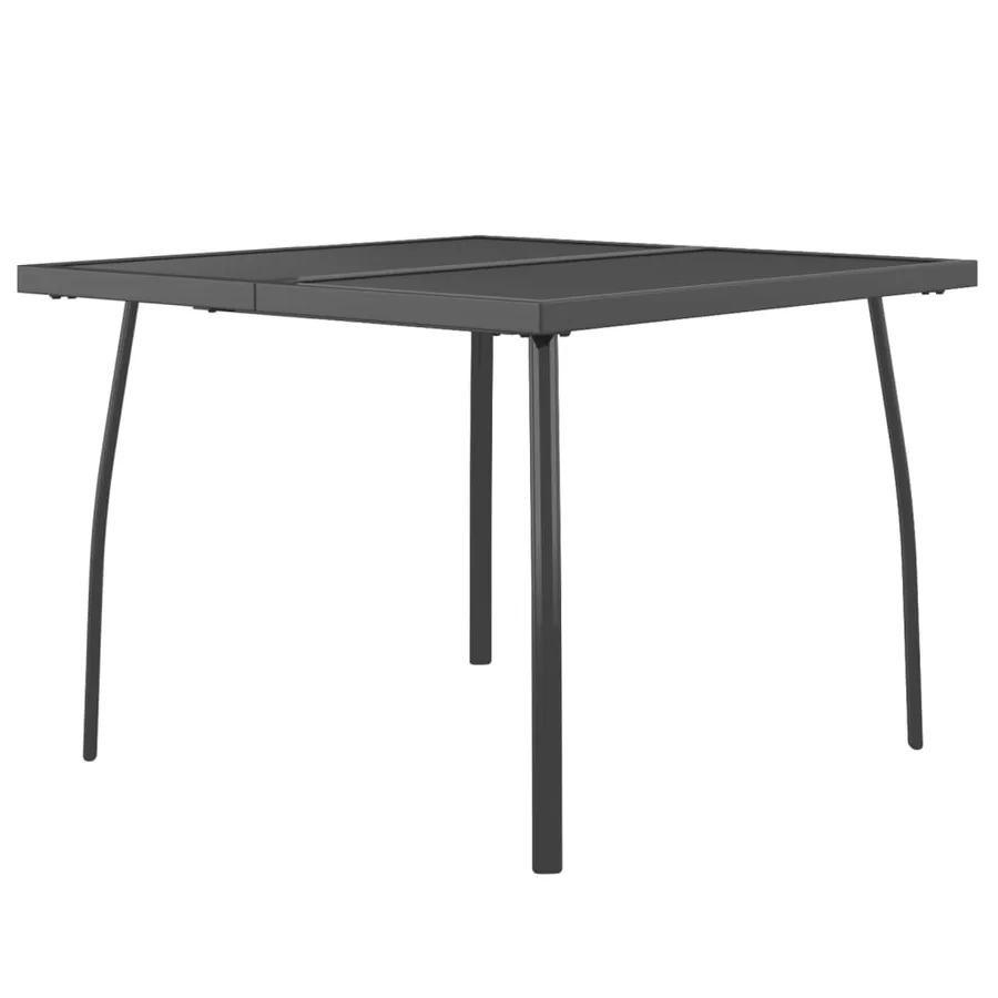 Ensemble à manger de jardin 3 pcs anthracite acier - 7