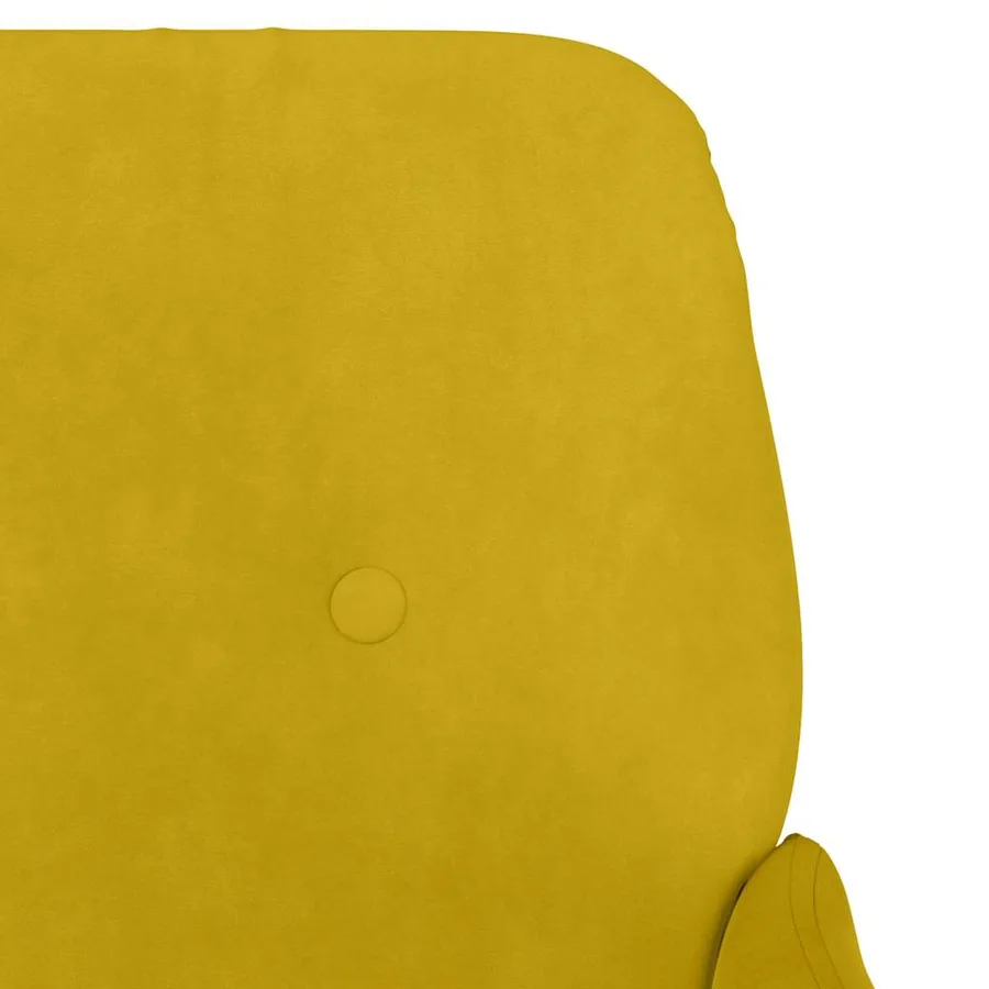 Banc Jaune 108x79x79 cm Velours - 6