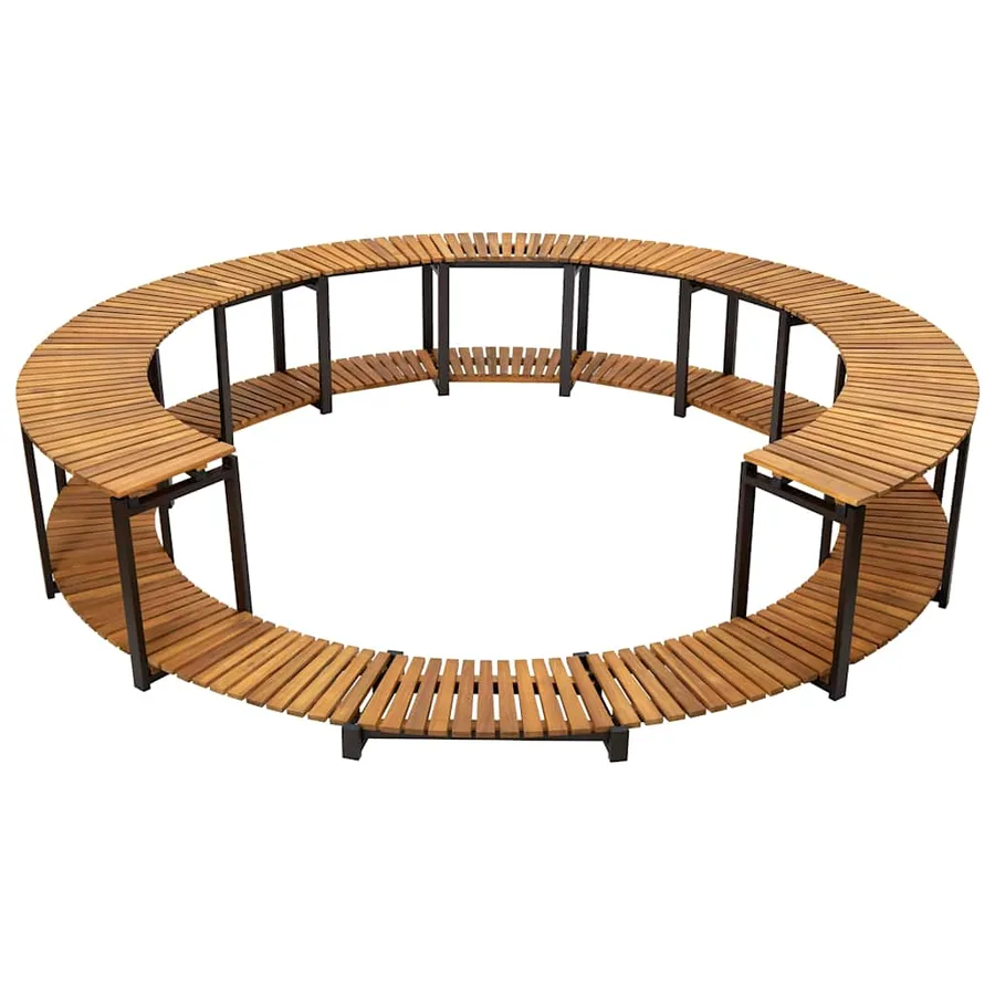 Cadre de spa 273x53 cm bois d'acacia massif - 5