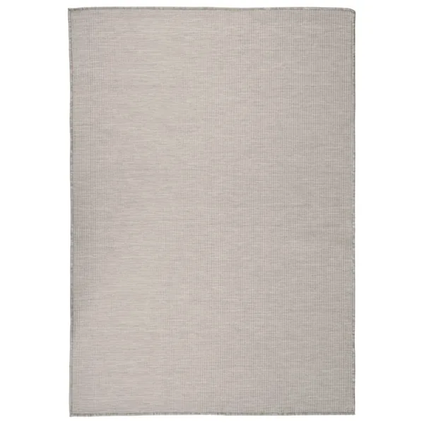 Tapis à tissage plat d'extérieur 160x230 cm gris clair