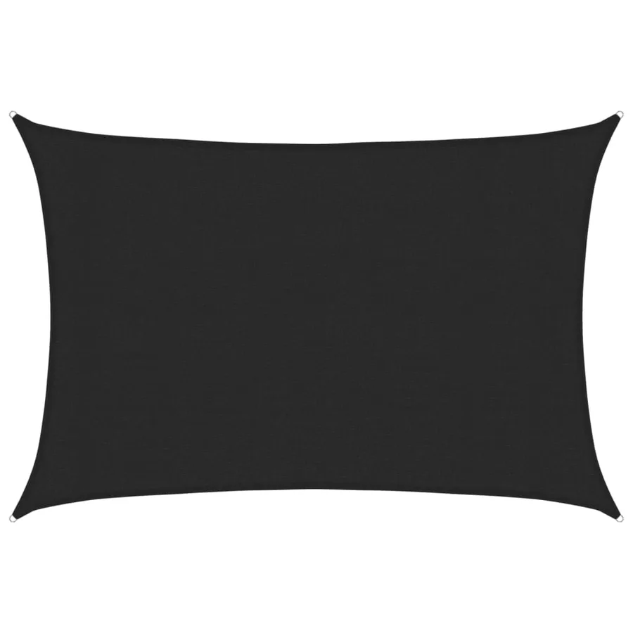 Voile d'ombrage 160 g/m² Noir 3x4 m PEHD - 2
