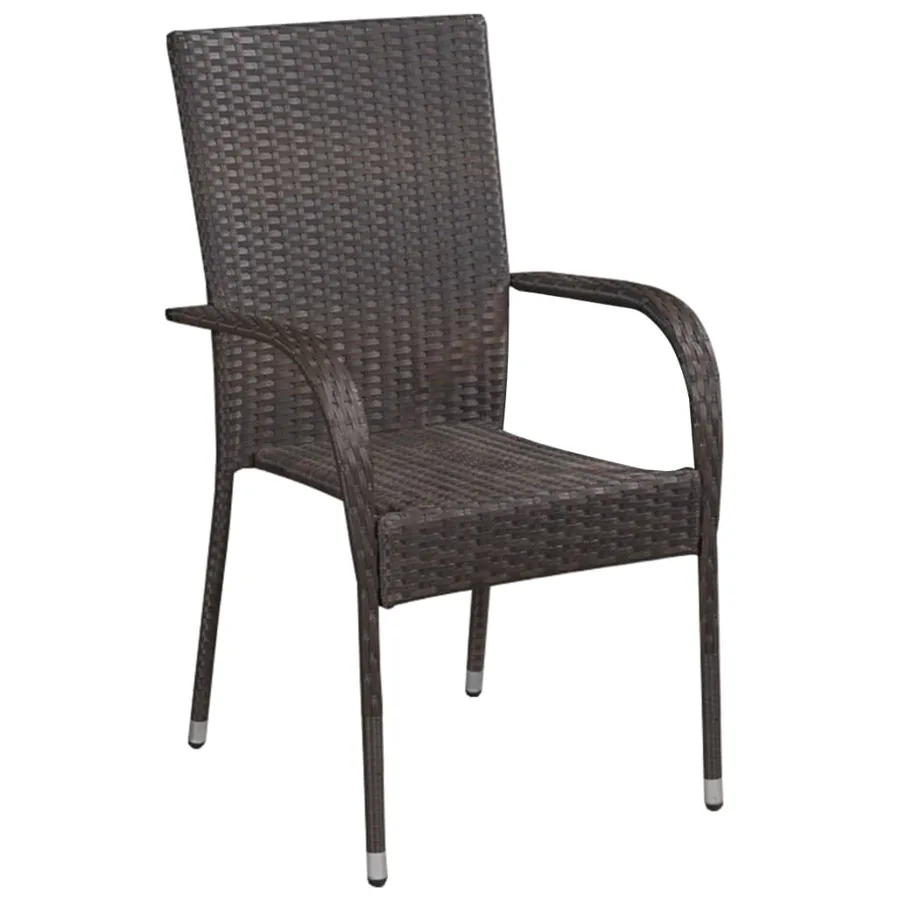 Ensemble à manger de jardin 3 pcs Marron - 3