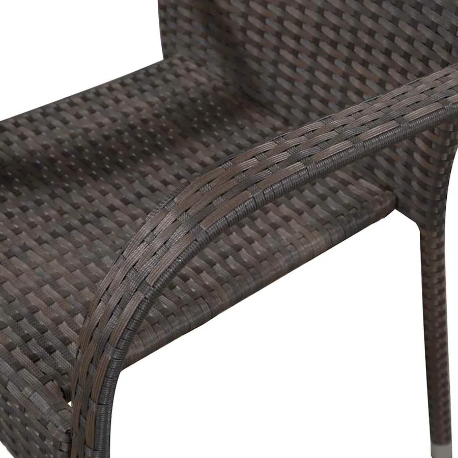 Ensemble à manger de jardin 3 pcs Marron - 5