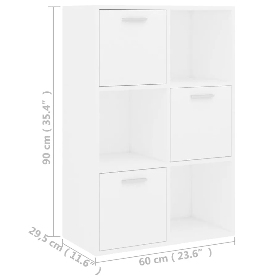 Armoire de rangement Blanc 60x29,5x90 cm Bois d'ingénierie - 9
