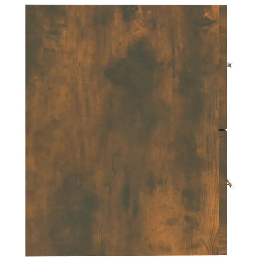 Armoire de lavabo Chêne fumé 60x38,5x48 cm Bois d'ingénierie - 4