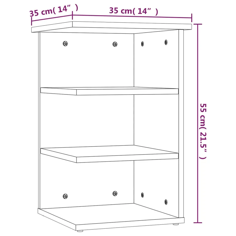 Armoire latérale Blanc 35x35x55 cm Aggloméré - 8