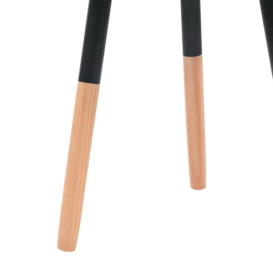 Ensemble de tables d'appoint 2 pcs Bois de pin massif Noir - 7