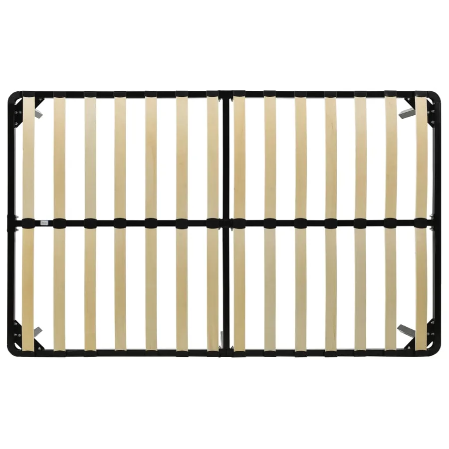 Cadre de lit sans matelas noir métal 140x200 cm - 5