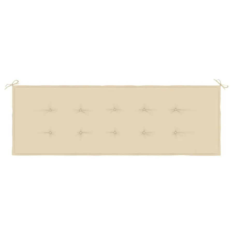 Coussin de banc de jardin beige 150x50x3 cm tissu oxford - 4