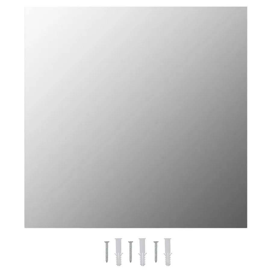 Miroirs muraux 2 pcs 40x40 cm Carré Verre - 2