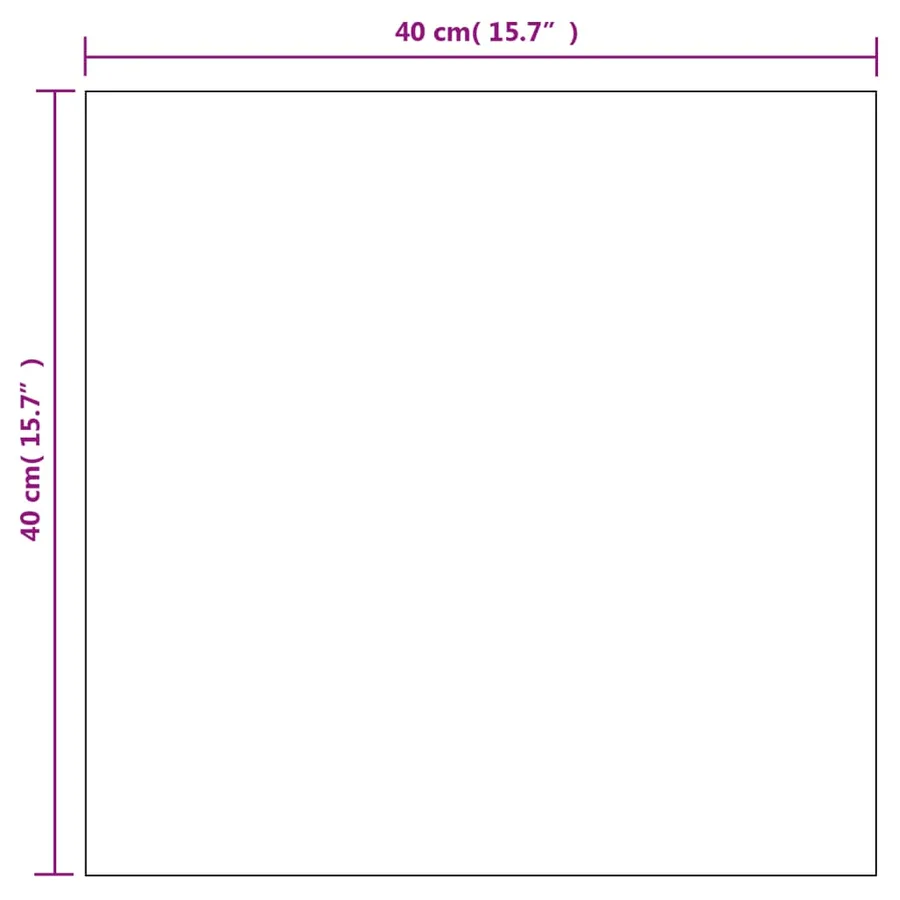 Miroirs muraux 2 pcs 40x40 cm Carré Verre - 6