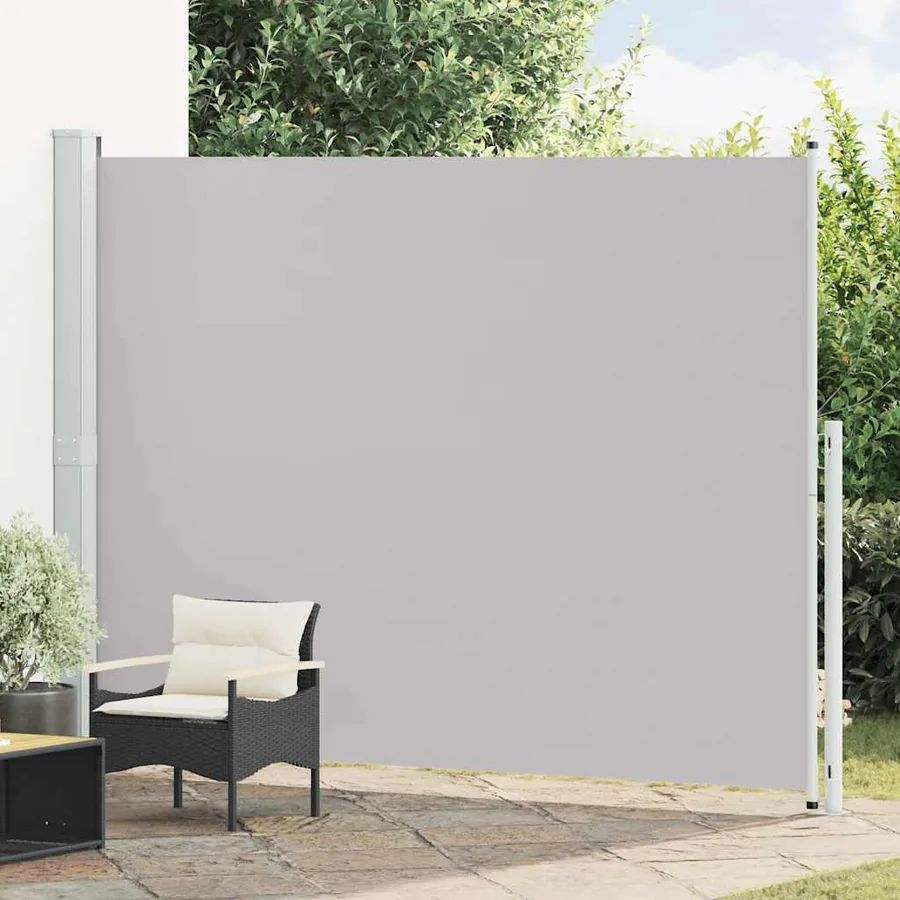 Auvent latéral rétractable de patio 220x300 cm Gris