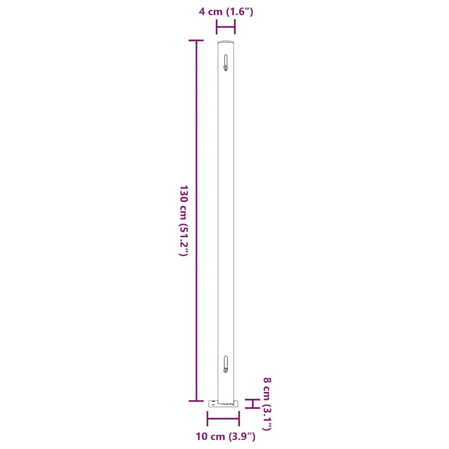 Auvent latéral rétractable de patio 220x300 cm Gris - 10