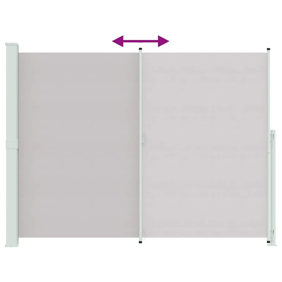Auvent latéral rétractable de patio 220x300 cm Gris - 7